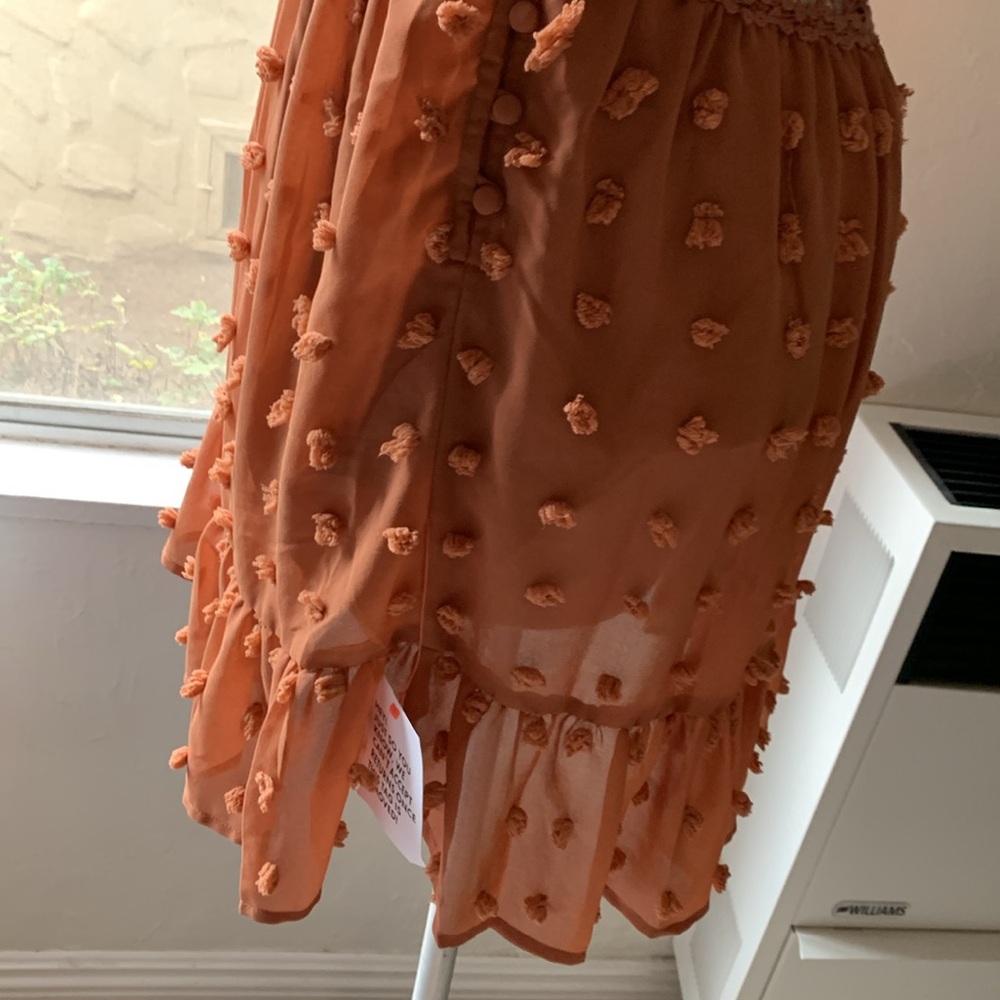 BNWT ASOS RUST / ORANGE BOHO DRESS - Picture 6 of 14